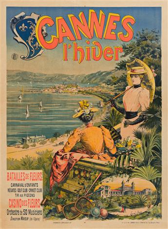 EMMANUEL BRUN (active 1890s) Cannes lHiver. [GOLF / POSTERS / FRANCE]